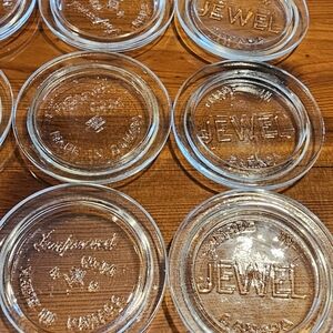 Mid Century Glass Food Storage Lids - Clear